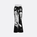 BELL BOTTOM PRINTED PANTS | Ellen Von Unwerth