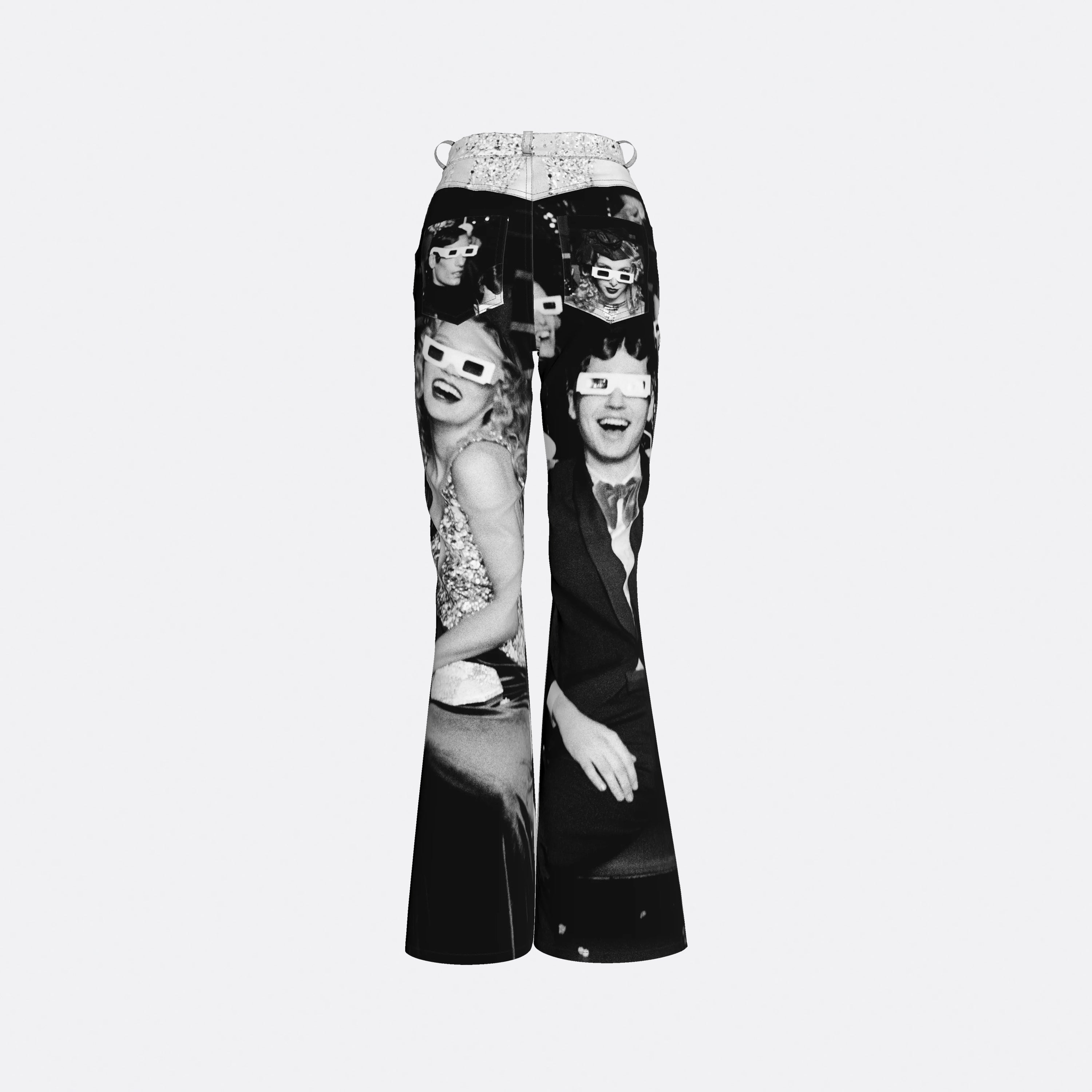 BELL BOTTOM PRINTED PANTS | Ellen Von Unwerth