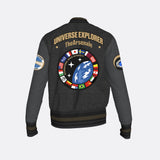 PATCH-EMBELLISHED VARSITY JACKET