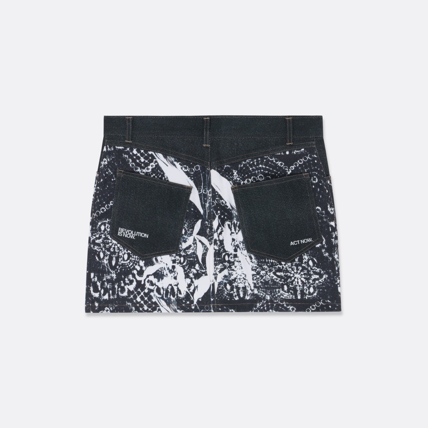 BLACK & WHITE PRINTED SKIRT | Sarah Lopez