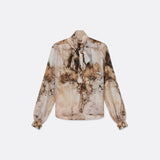 DISINTEGRATION PRINT BOW BLOUSE | EDGAR AGUILAR
