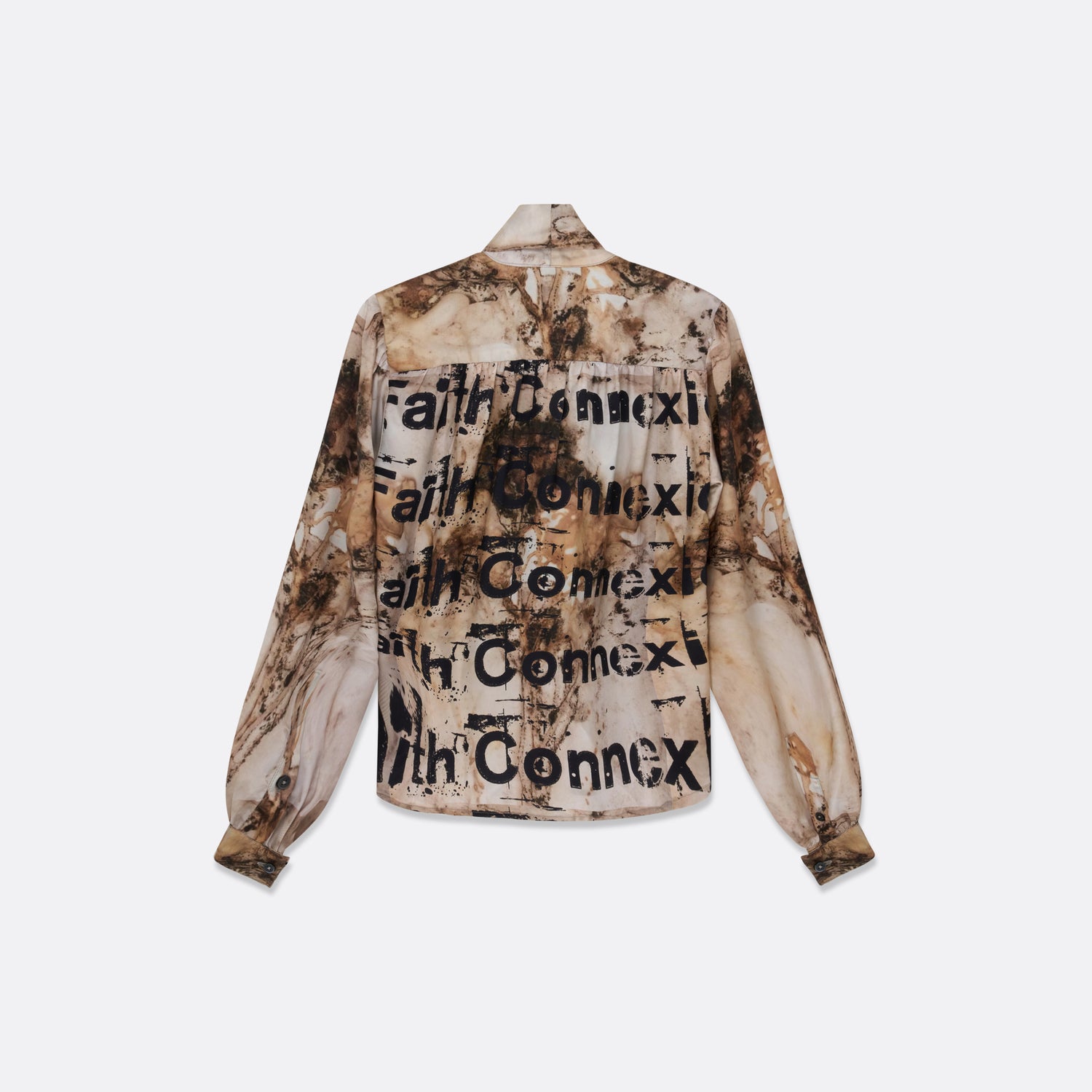 DISINTEGRATION PRINT BOW BLOUSE | EDGAR AGUILAR