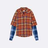 DOUBLE SLEEVE CHECK SHIRT