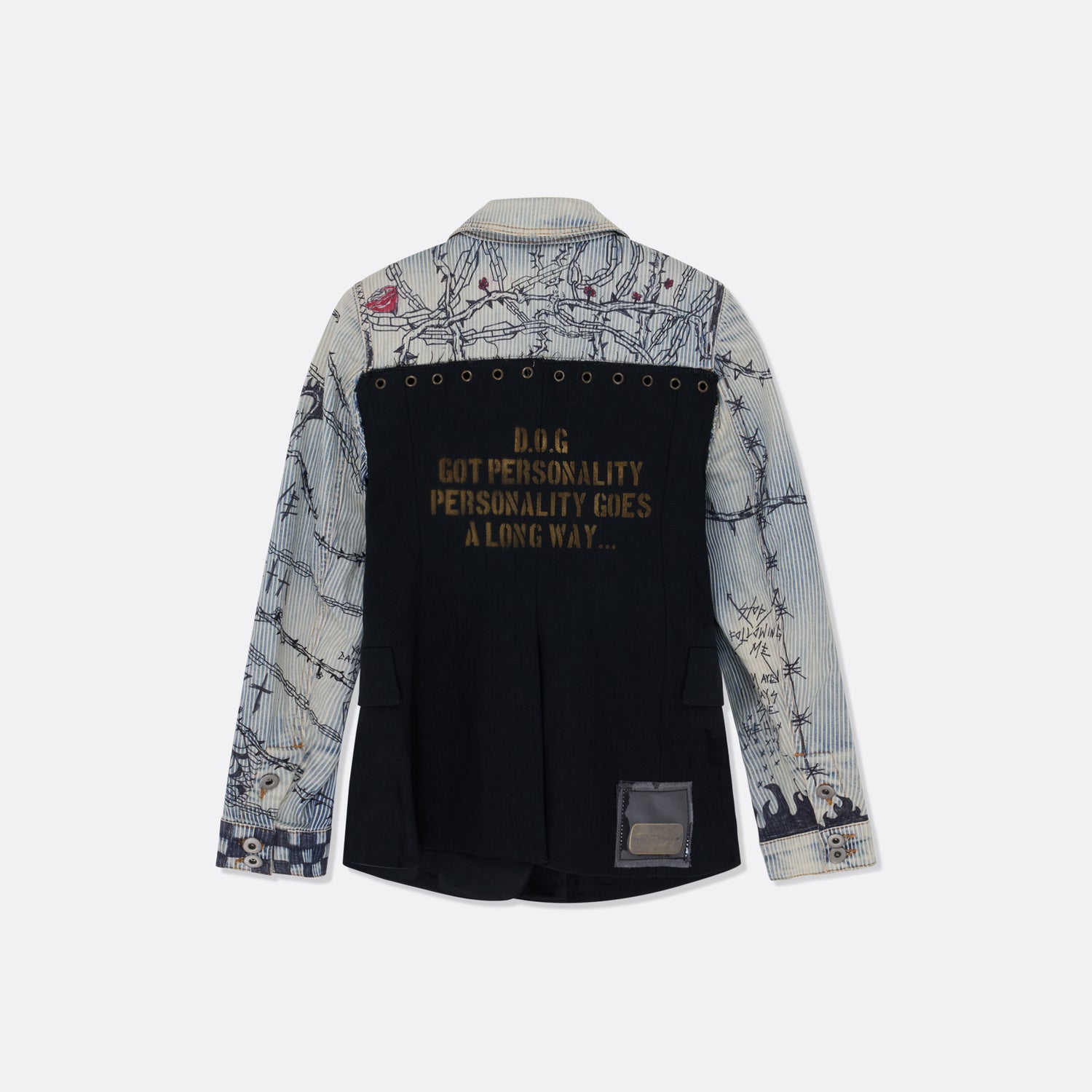 UPCYCLED MIXED FABRIC JACKET