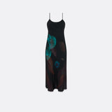 FLORAL SILK CREPE DE CHINE SLIP DRESS | ARIANA ISHAIRZAY