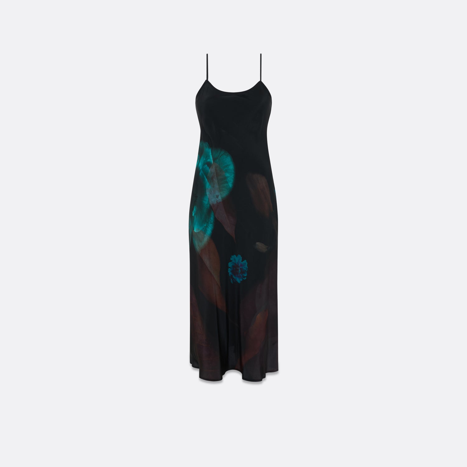 FLORAL SILK CREPE DE CHINE SLIP DRESS | ARIANA ISHAIRZAY