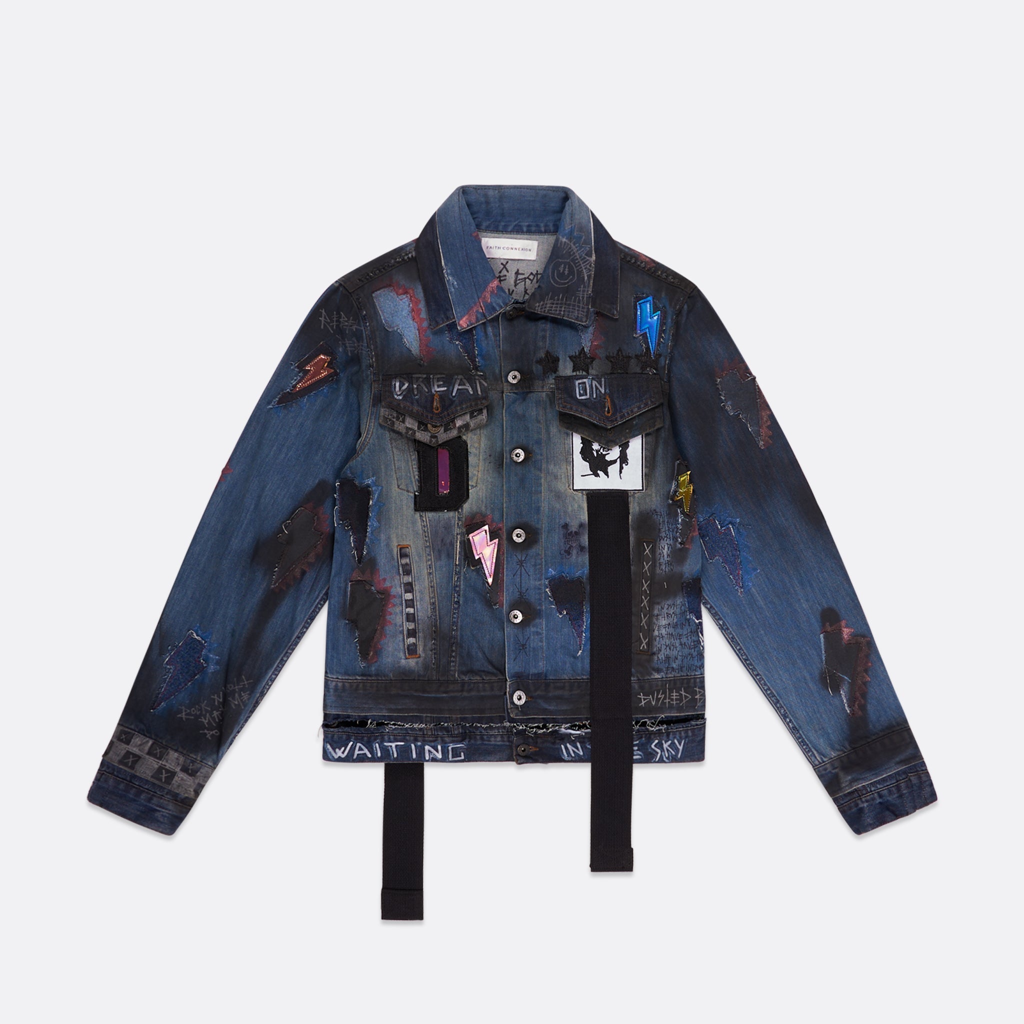 HANDCRAFTED UPCYCLED DENIM JACKET – ONE-OF-A-KIND UNIQUE PIECE