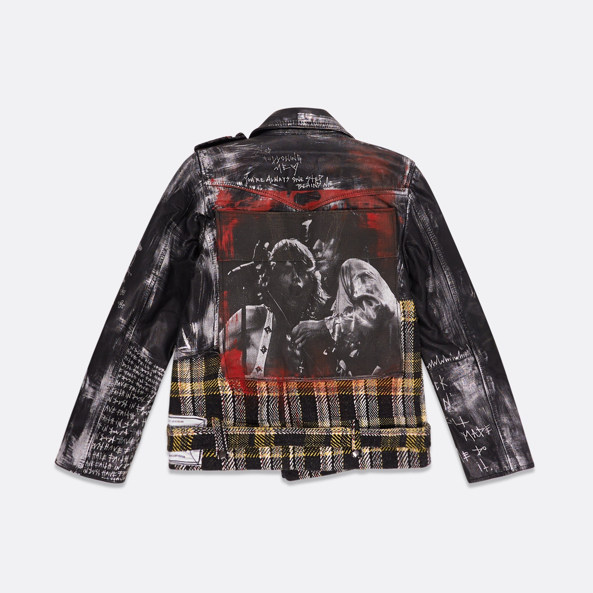 UPCYCLED LEATHER AND WOOL JACKET - UNIQUE DESIGN – Faith Connexion