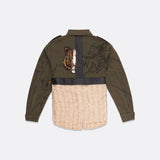 UPCYCLED PARKA WITH TWEED