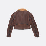 SHEARLING CROPPED BOMBARDIER