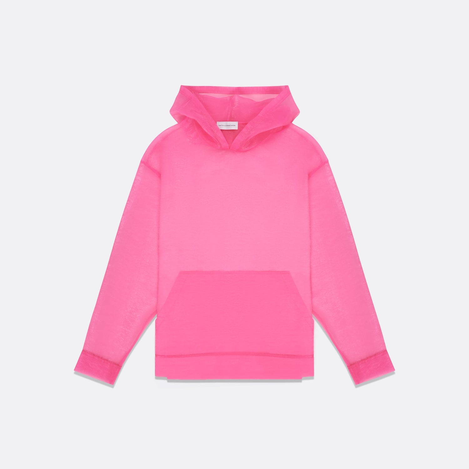 UNISEX ORGANZA HOODIE WITH FRONT POCKET