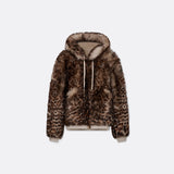 REVERSIBLE SHEARLING HOODED LEATHER JACKET