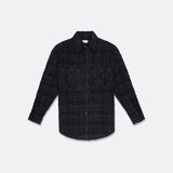 UNISEX OVERSIZED BLACK TWEED SHIRT