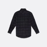 UNISEX OVERSIZED BLACK TWEED SHIRT