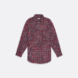 UNISEX OVERSIZED RED TWEED SHIRT