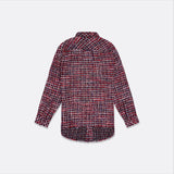 UNISEX OVERSIZED RED TWEED SHIRT