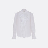 WHITE RUFFLED BLOUSE