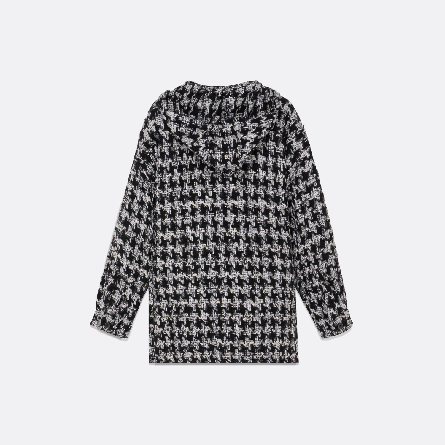 HOODED OVERSIZED TWEED SHIRT UNISEX