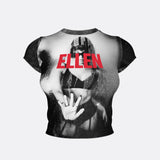 CROPPED PRINTED BABY T-SHIRT | Ellen Von Unwerth