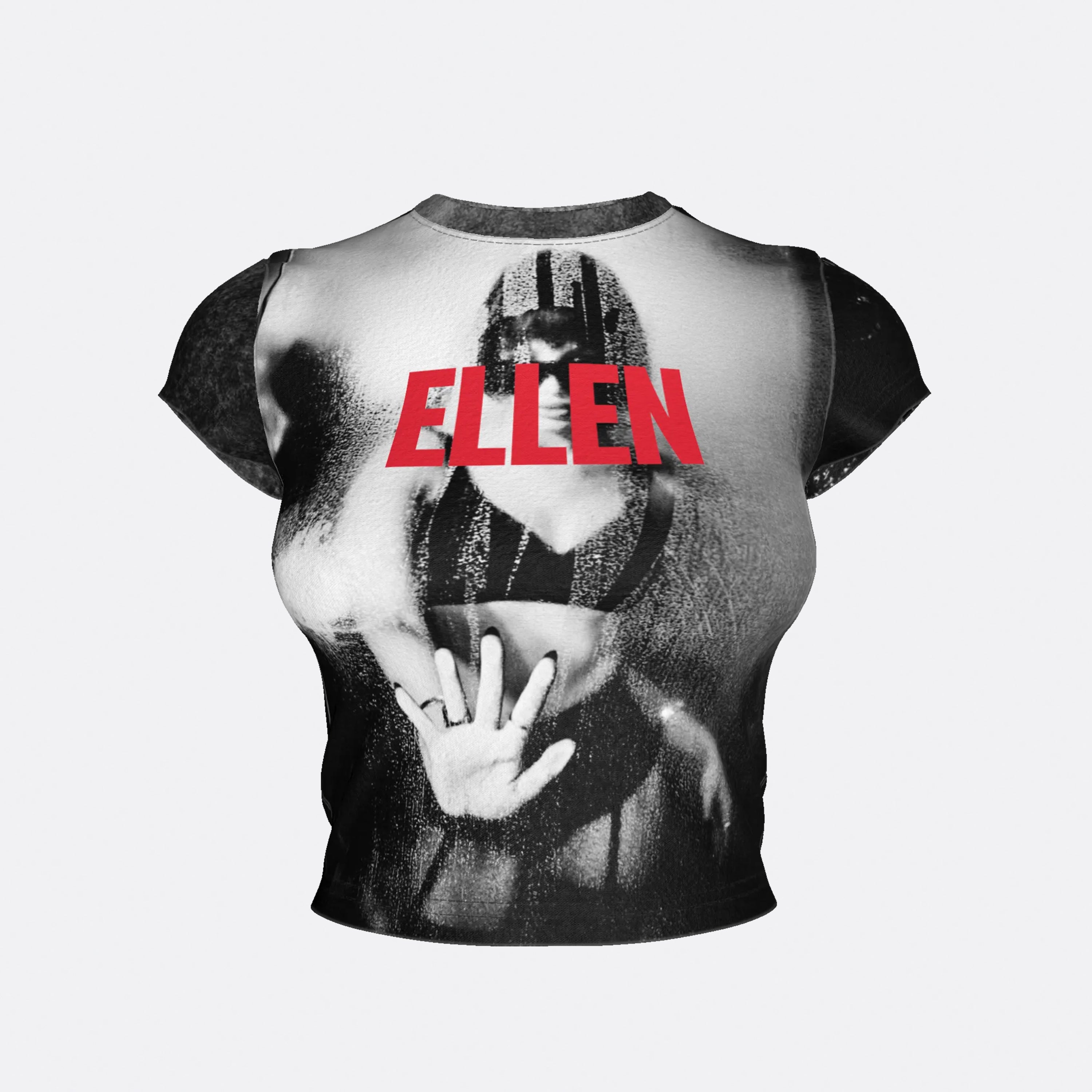CROPPED PRINTED BABY T-SHIRT | Ellen Von Unwerth