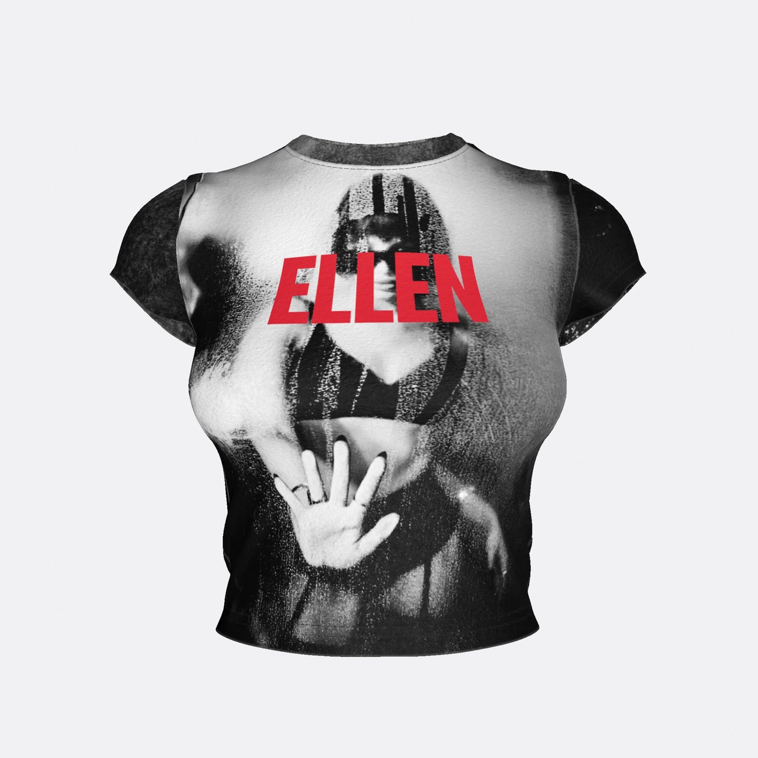 CROPPED PRINTED BABY T-SHIRT | Ellen Von Unwerth