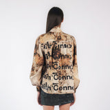 DISINTEGRATION PRINT BOW BLOUSE | EDGAR AGUILAR