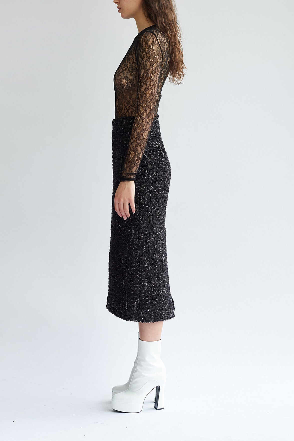 BLACK LACE BODYSUIT - Faith Connexion